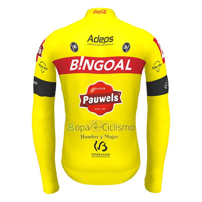 Bingoal WB Ropa Ciclismo Culotte Largo 2022 Hombre Mangas Largas AMarillo